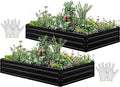 YITAHOME 96x48x12 in 2pcs Galvanized Raised Garden Bed Kit, Large Metal Planter by YITAHOME