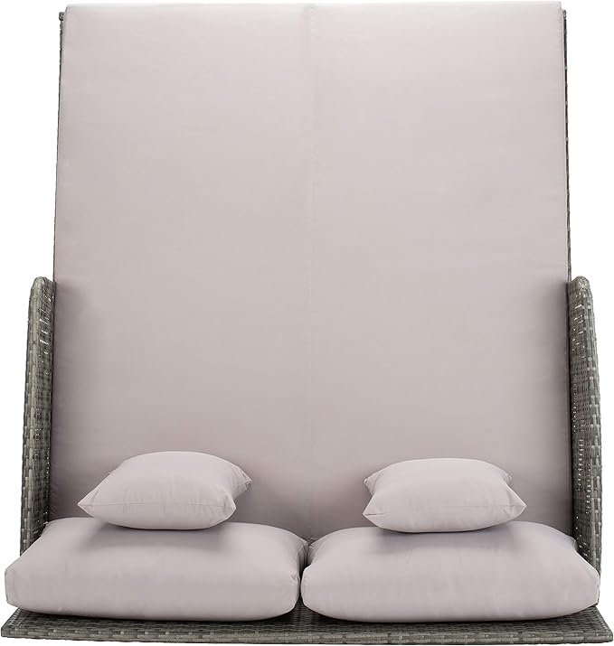 Safavieh PAT7500B Outdoor Collection Cadeo Grey Cushion Daybed - Image 6