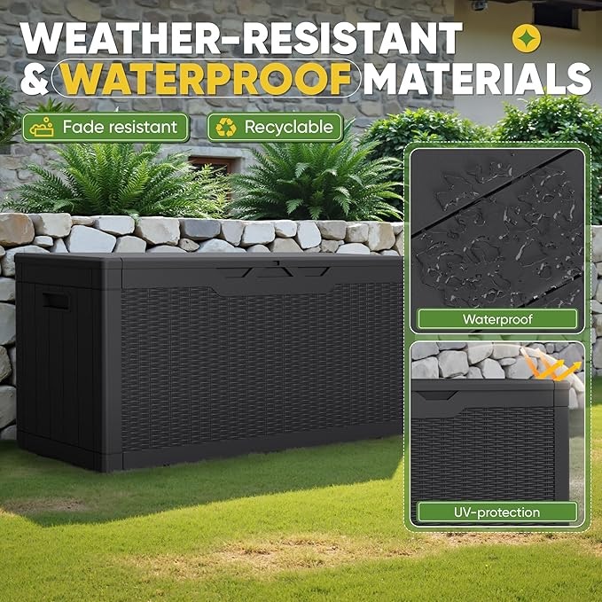 Greesum Outdoor Storage Box 100 Gallon Storage Bin - Image 5
