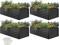 YITAHOME 8x4x2 ft 4pcs Galvanized Raised Garden Bed Kit, Large Metal Planter Box by YITAHOME
