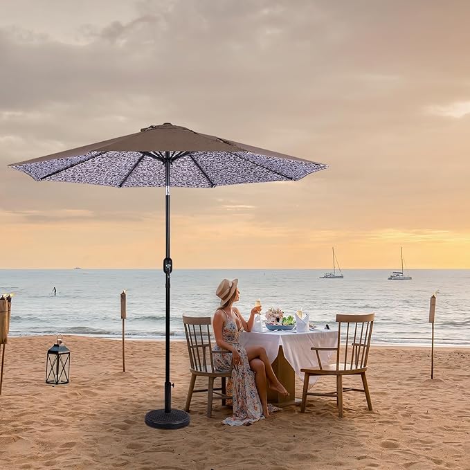 Backyard Expressions 9 ft. Patio Umbrella, Market Table Umbrella w/Tilt and - Image 6