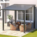 AECOJOY 8x8 Hardtop Gazebo Outdoor Pergola, Small Heavy Duty Lean to Metal by AECOJOY