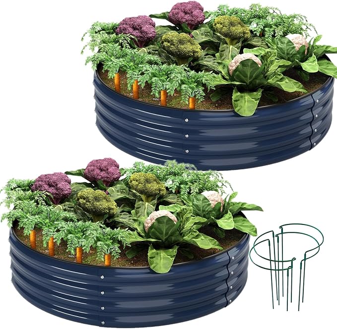 Galvanized Metal Planter Raised Garden Bed Kit by ZFHgarden