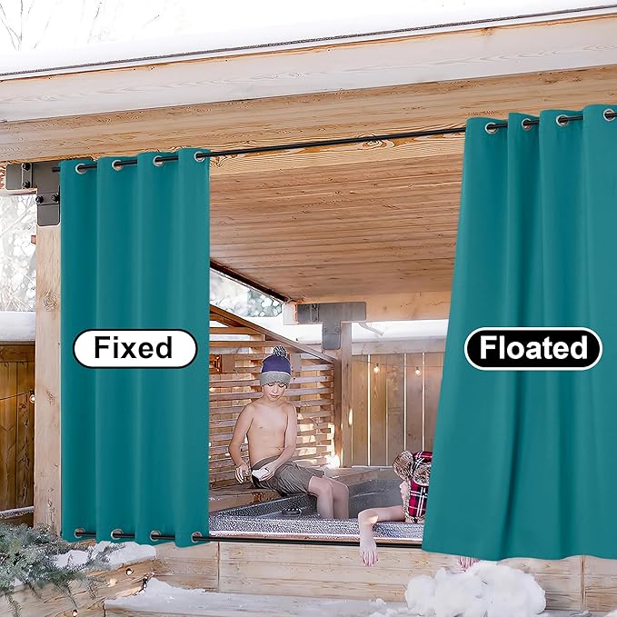 NICETOWN Blackout Top & Bottom Grommet Outdoor Curtains - Image 5