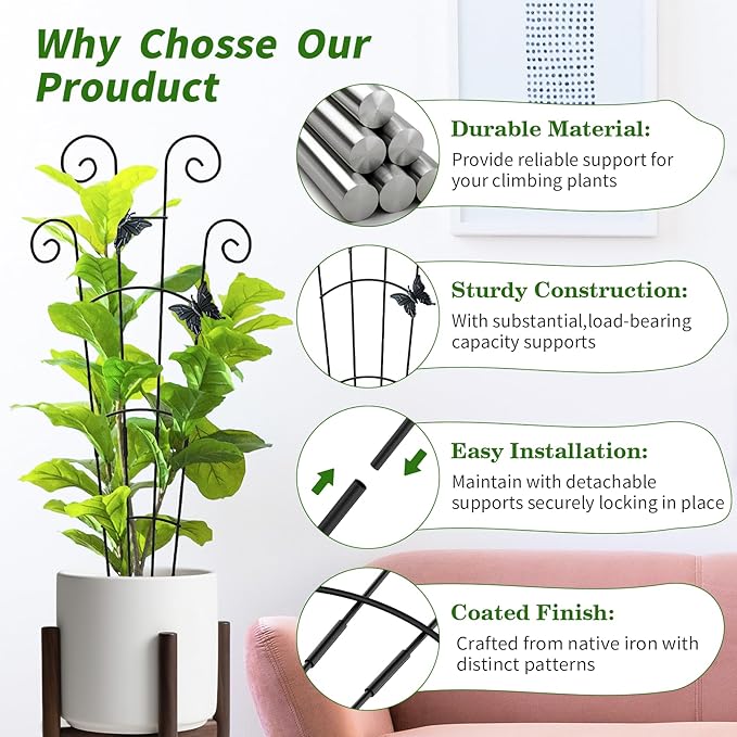 4 Pack 30 InchTaller Plant Trellis - Image 4