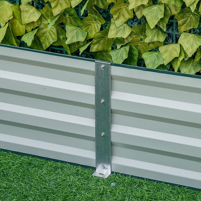 Outsunny Galvanized Raised Garden Bed, - Image 9