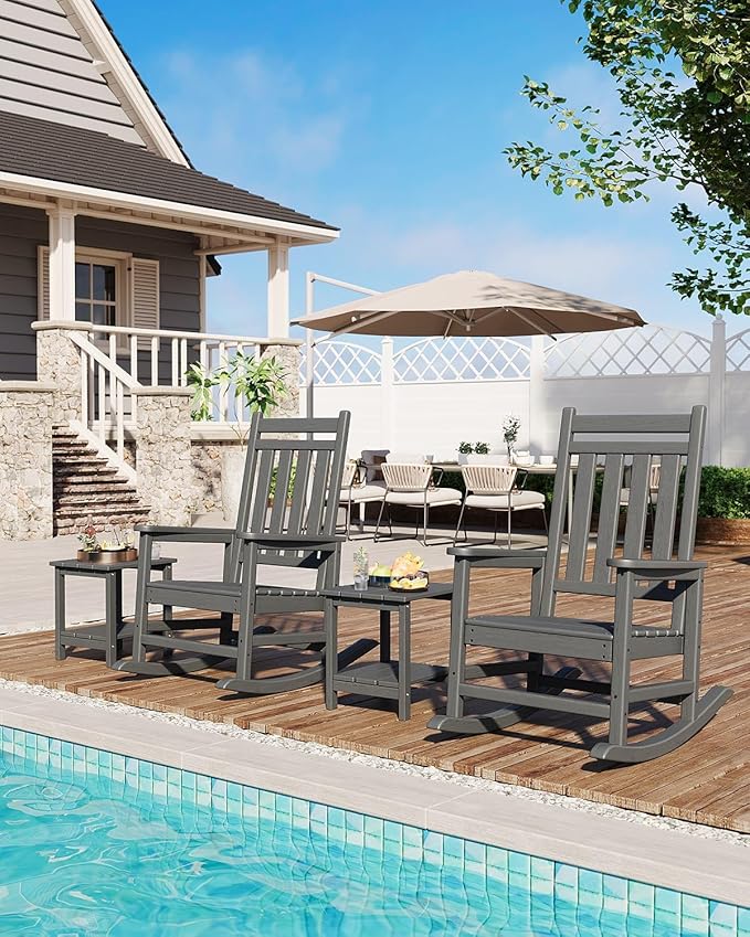HDPE Rocking Chair Outdoor Set of 6 - Image 7