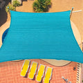 8'x8' Sun Shade Sail Curved Commercial Outdoor Shade Cover Turquoise Rectangle by OOTONAT