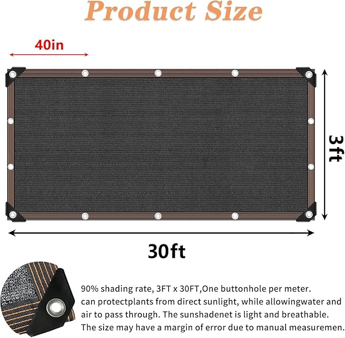 Shade Cloth for Plants Greenhouse, 80-90% Sunblock Shade Sails for Outdoor - Image 2