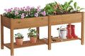 FILWH Raised Garden Bed with Legs Elevated Wooden Planter Box Stand Large by FILWH