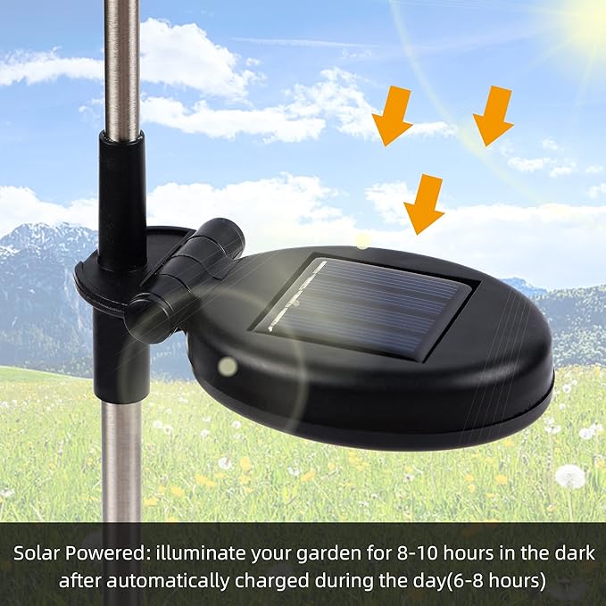 Glintoper 6 Pack Solar Garden Stake Lights Outdoor, Solar Butterfly Figurine - Image 6