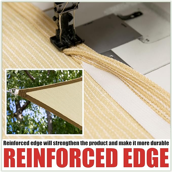 Royal Shade 16' x 20' White Rectangle Sun Shade Sail Canopy Outdoor Patio - Image 4