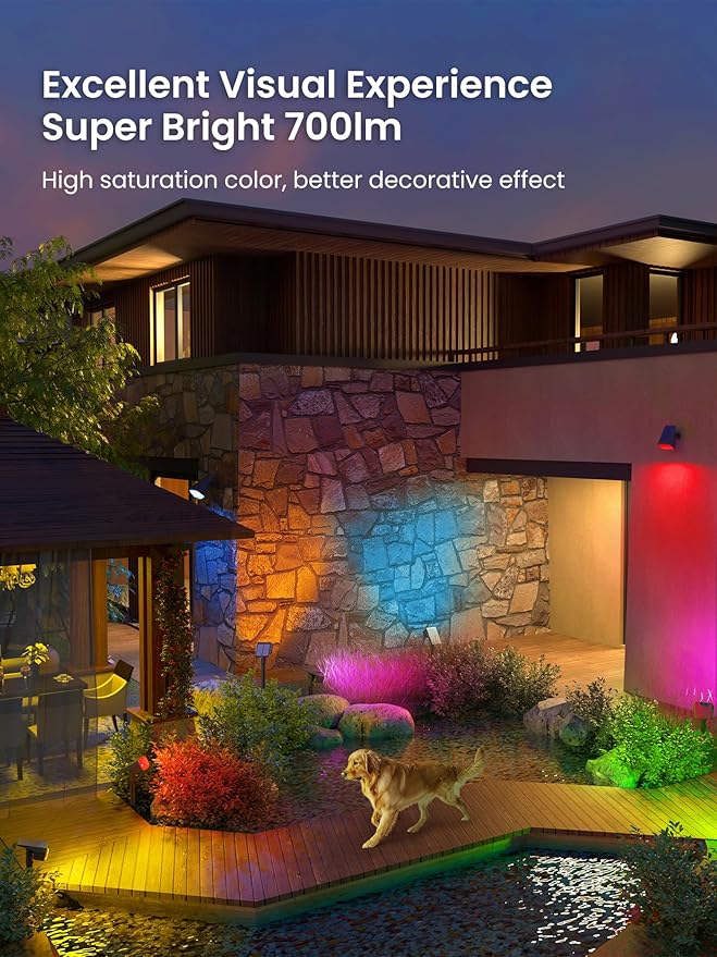 Solar Spot Lights Outdoor, 9 Lighting Modes RGB, Solar Lights Outdoor - Image 2