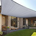LOVE STORY Custom Size 8'x18' Silver Grey Sun Shade Sail Rectangle UV Block by LOVESTORY