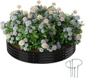 Galvanized Metal Planter Round Raised Garden Bed Kit by ZFHgarden