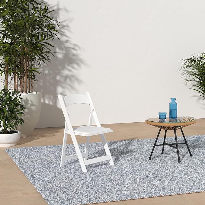 Simplex Furniture Modern White Resin Foldable Chair - Image 2