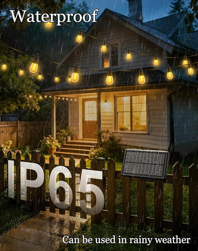 50ft-Solar-Powered-Lights-Outdoor-Waterproof-String - Image 2