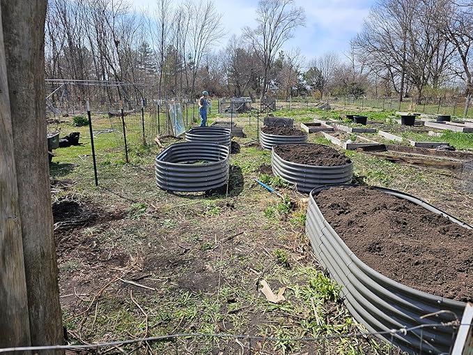 A ANLEOLIFE 8X4X1.5 ft Galvanized Raised Garden Beds Outdoor, Oval Large Metal - Image 5