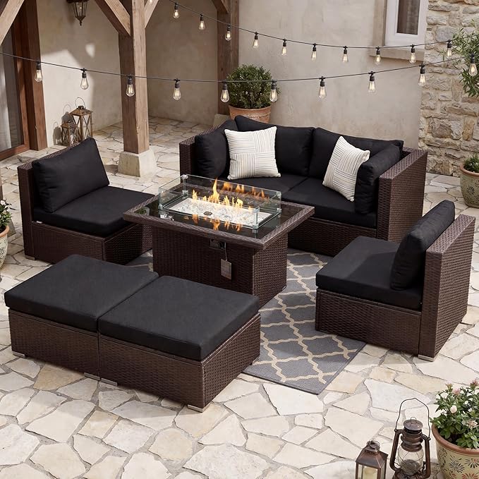 NICESOUL 29.3'' High Back Patio Set - Image 2