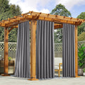 NICETOWN 2 Panels Grey Outdoor Curtains Waterproof Extra Long by NICETOWN