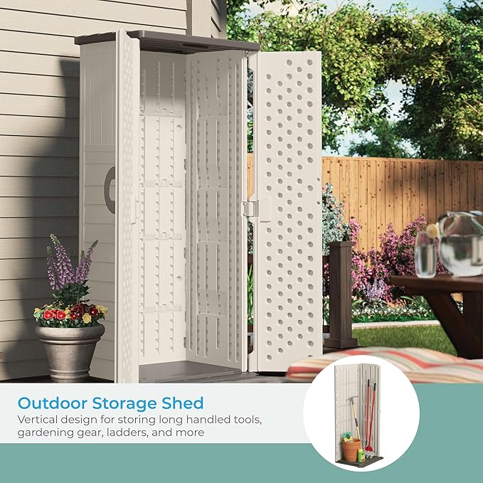 Suncast Vertical Outdoor Storage Shed - Image 3