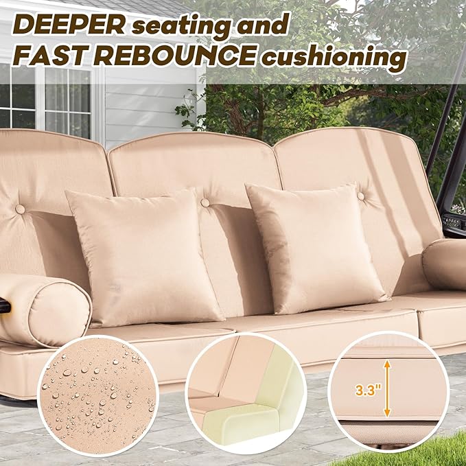 3 in 1 Outdoor Porch Swing - Image 5