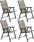 Yaheetech Outdoor Patio Chairs Set of 4, Portable Dining Chairs by Yaheetech