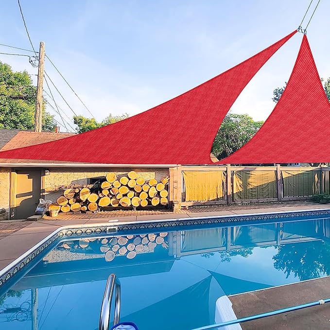 E&K Sunrise 13' x 13' x 13' Sun Shade Sail Triangle Canopy Shade Cover UV Block by EKSUNRISEINC