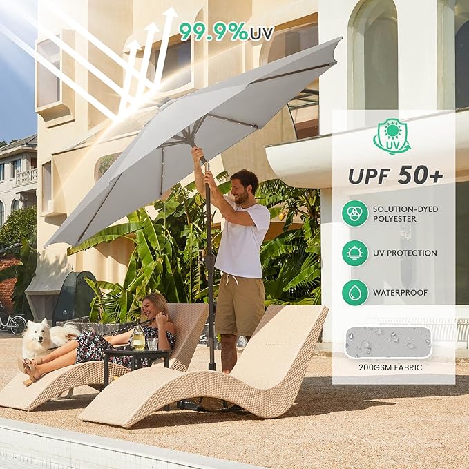 JEAREY 9FT Outdoor Patio Umbrella - Image 4