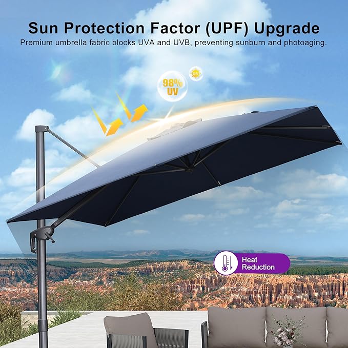 PURPLE LEAF 10 FT Outdoor Umbrella - Image 8