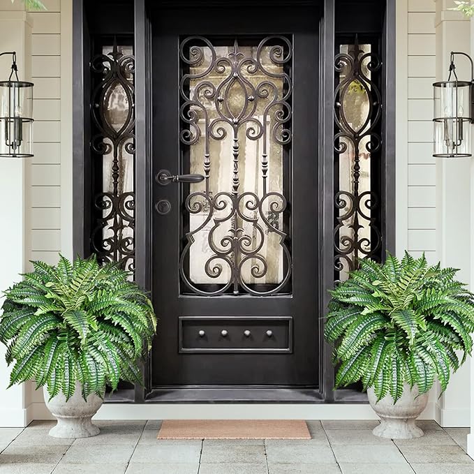 2 Pack Large 88 Leaves Artificial Ferns - Image 9