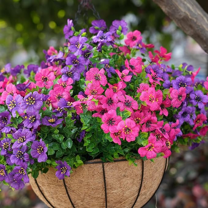 Artificial Flowers for Outdoor, UV Resistant Fake Silk Flowers, Realistic Faux - Image 7