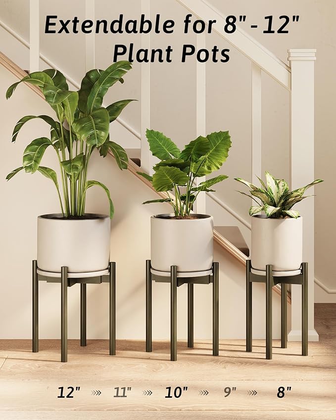 Adjustable Plant Stand Indoor, Bamboo Plant Stand Fits 8 9 10 11 12 Inches - Image 7