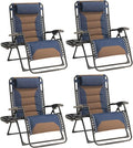 Zero Gravity Chair Set of 4 Oversized Padded Recliner by Unknown