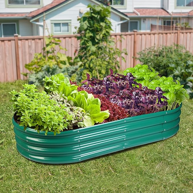 Raised Garden Bed Galvanized Planter Box Outdoor, Rot-Resistant Metal Garden - Image 6