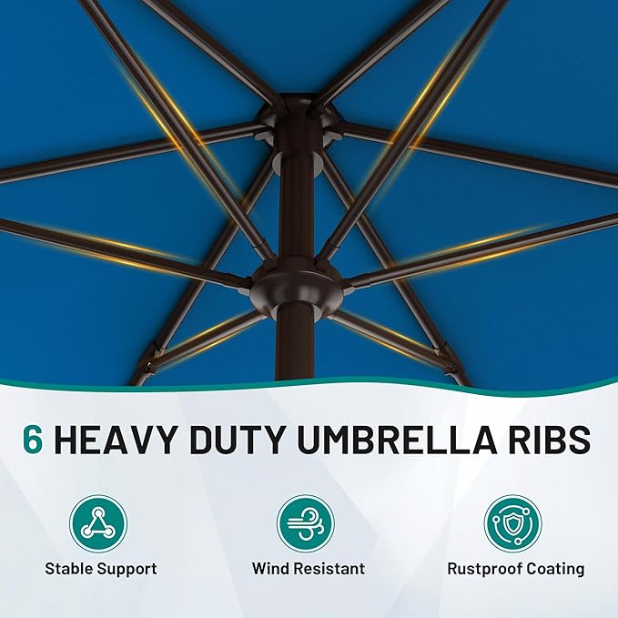 AreShark 7.5FT Patio Umbrella Table Market Umbrella - Image 5