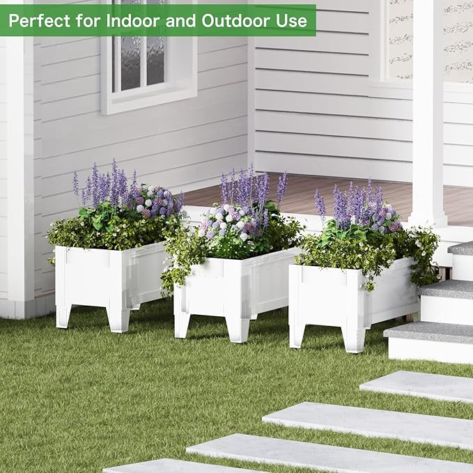 Elevated Metal Planter Box Stand Heavy Duty Raised Garden Bed - Image 3