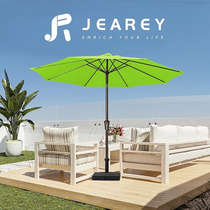 JEAREY 9FT Outdoor Patio Umbrella Outdoor Table Umbrella - Image 6