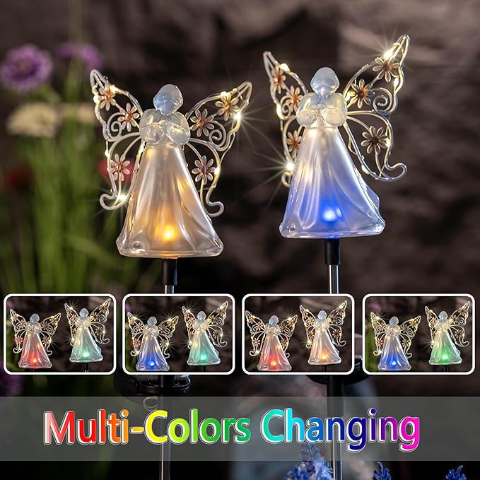 Solar Angels for Cemetery Grave Sympathy Memorial Remembrance Gift Solar Angels - Image 4