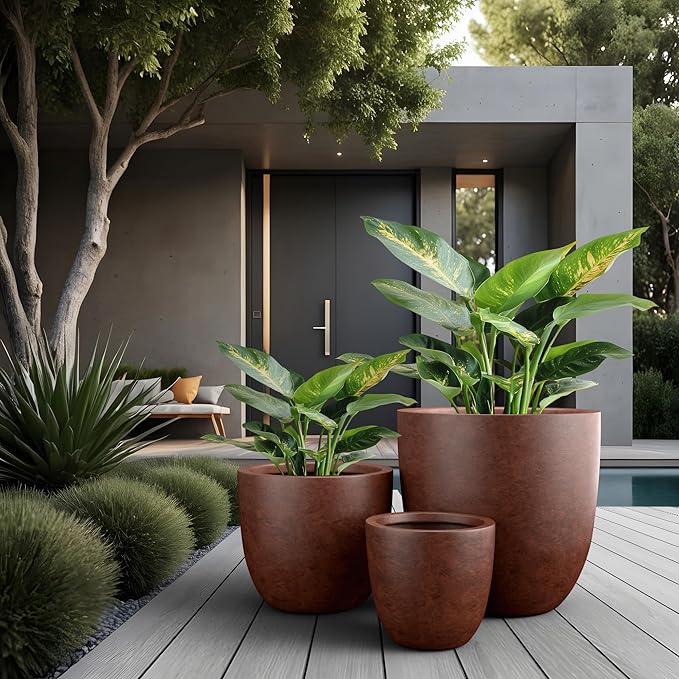 Kante 18", Outdoor Indoor Large Planter Pots - Image 5