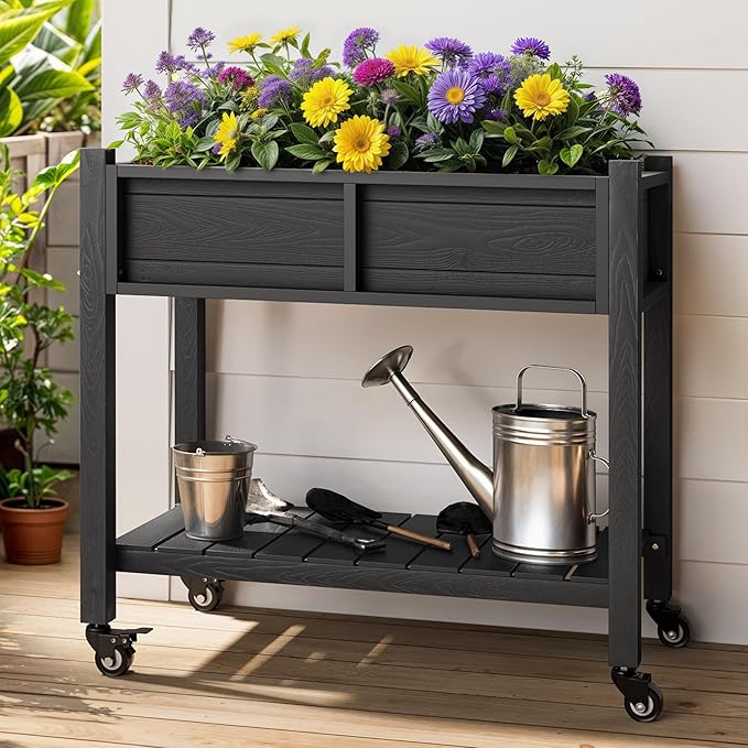 YITAHOME Raised Garden Bed, HIPS Poly Wood Elevated Planter Box - Image 7