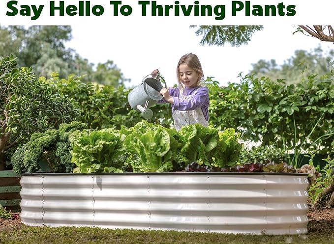 Plant & Plot Galvanized Raised Garden Beds Outdoor // 6×3×1 ft Planter Raised - Image 4