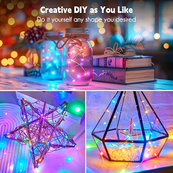 Minetom Multicolored Fairy String Lights, 33 Ft 100 Led Waterproof Starry - Image 3