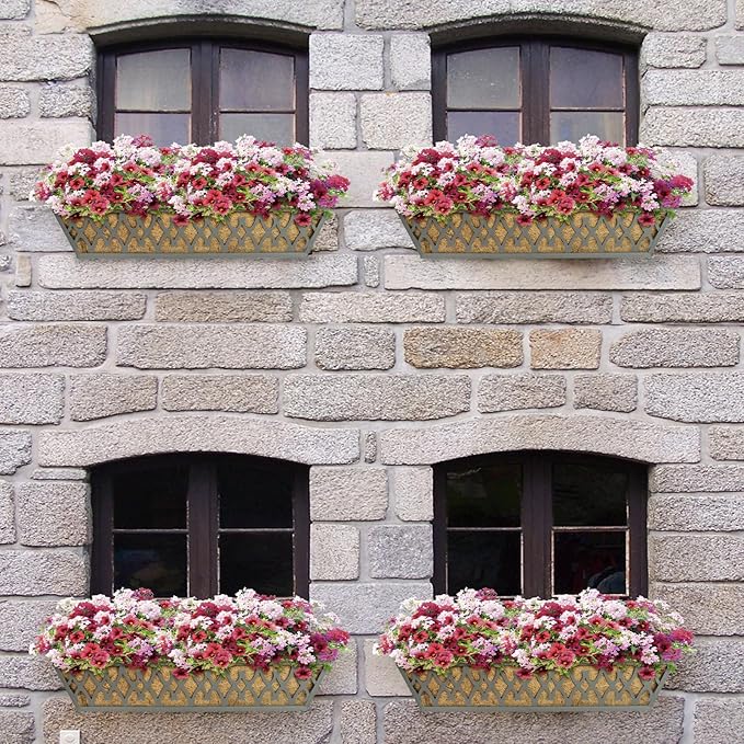 2 Pack 24 Inch Window Boxes Planters Railing Planter Box - Image 6