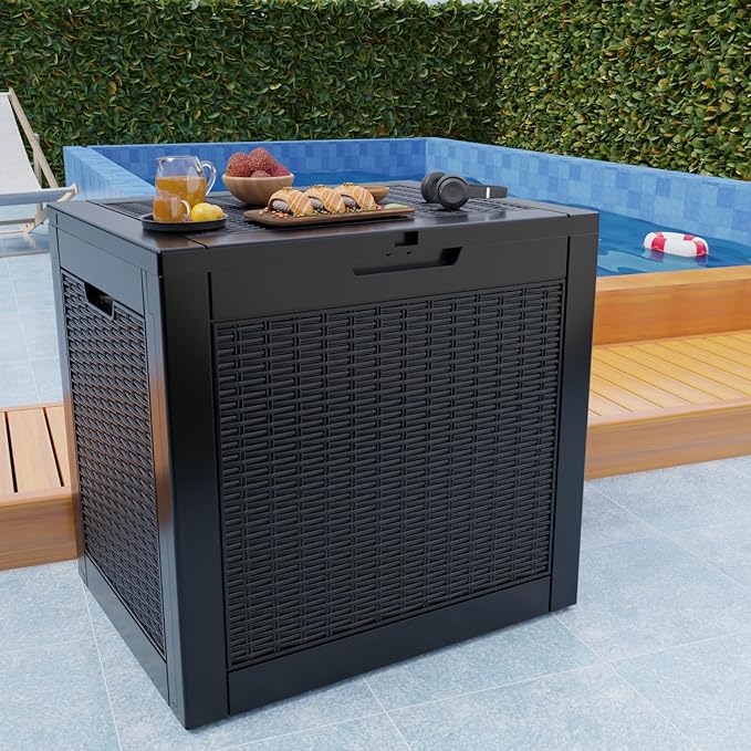 37 Gallon Outdoor Deck Box, Lockable Waterproof Outdoor Storage Boxes - Image 8