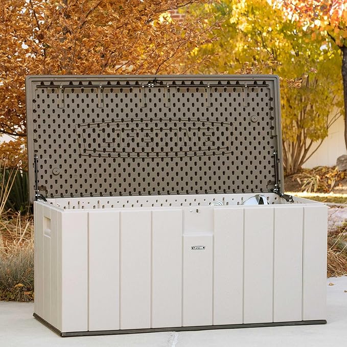LIFETIME 60254 Heavy-Duty Outdoor Storage Deck Box, 150 Gallon, Desert - Image 6