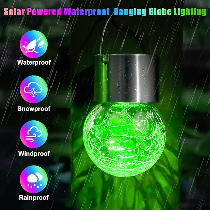 12Pack Outdoor Hanging Solar Lights - Image 2