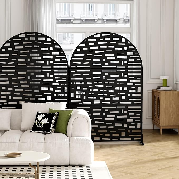 Casaphoria 72" H x 47" W Arched Metal Privacy Screen - Image 2