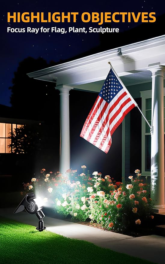 ROSHWEY Solar Landscape Spot Lights, Spotlights Outdoor Waterproof, - Image 7