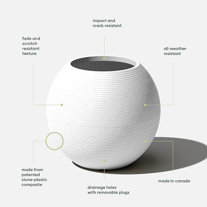 Veradek Strata Series Sphere Round Planter - Image 3